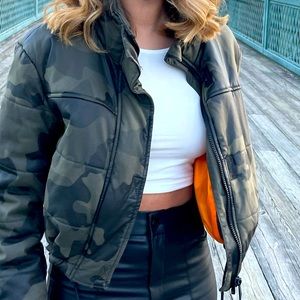 Camo puffer jacket